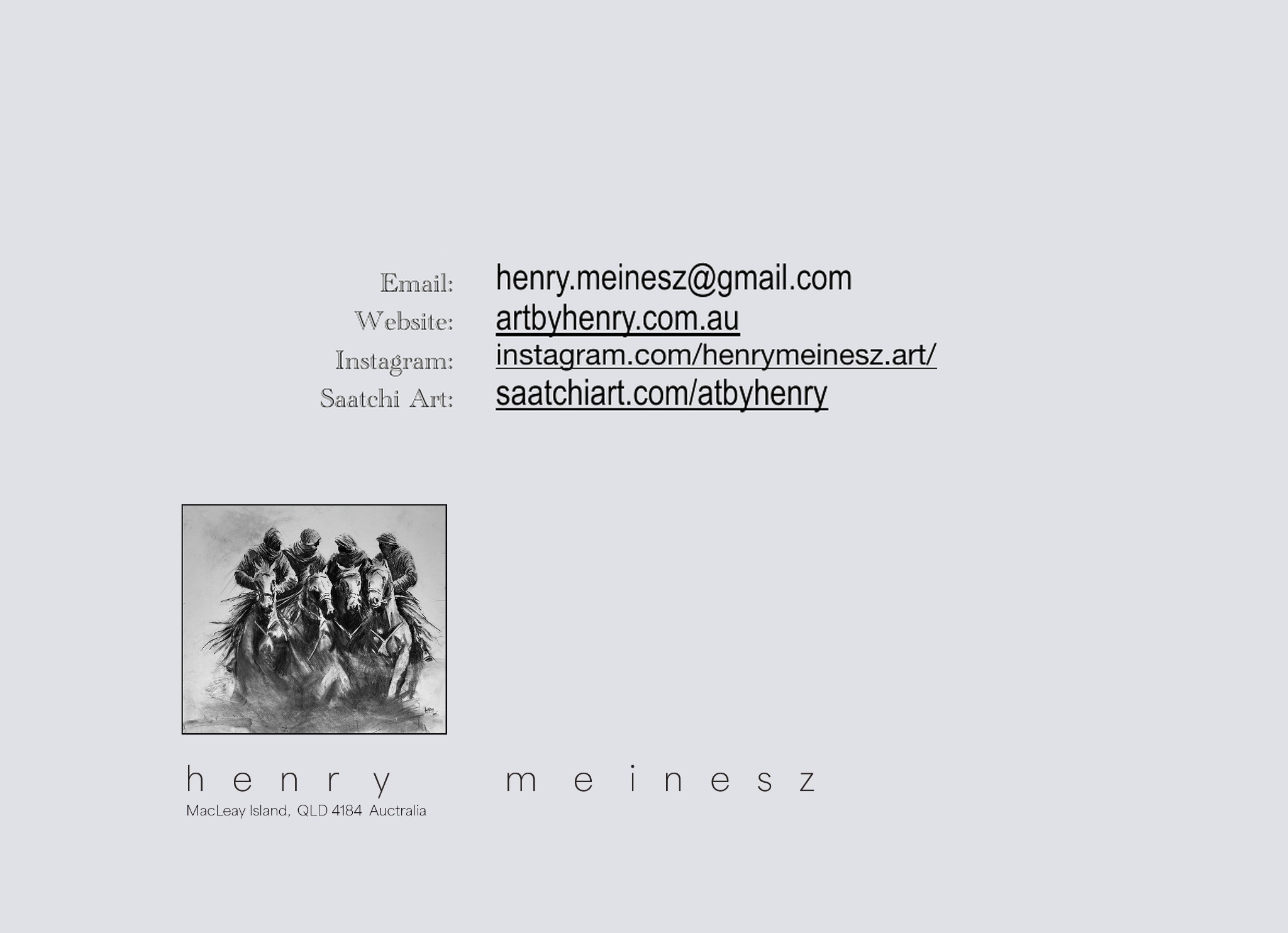 Contact details for Henry Meinesz